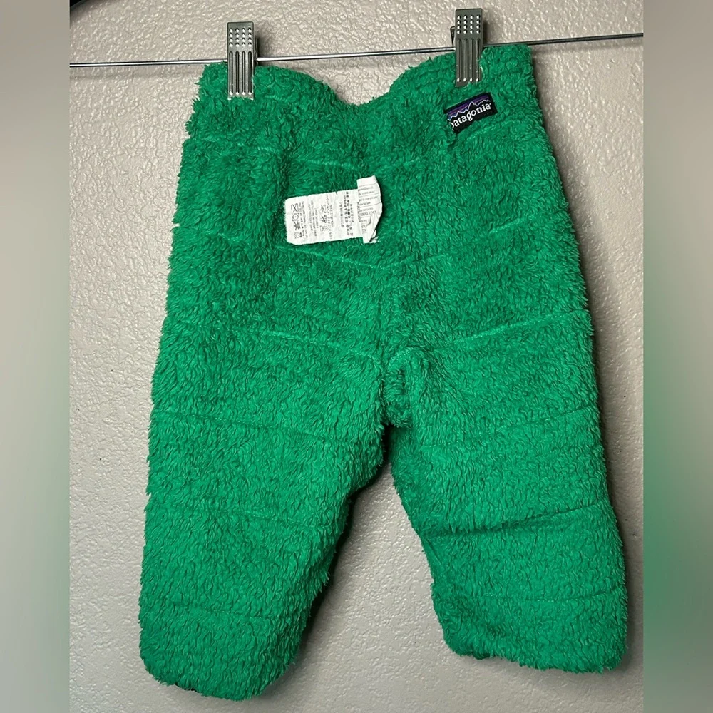 Patagonia Baby Reversible Tribbles Pants Fleece Lined Snow Pants Hedgehog Sz 12M